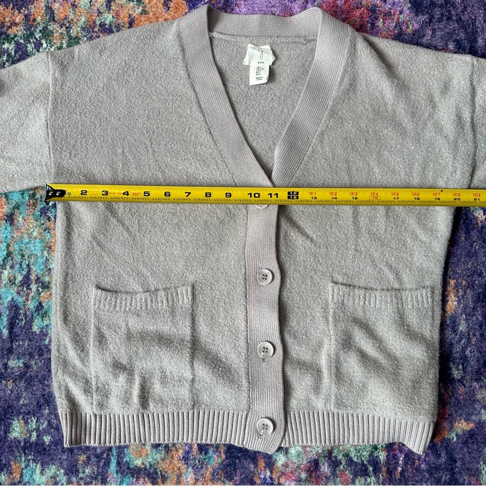Joie Light Gray Women's Cardigan Sweater Large - Picture 8 of 10
